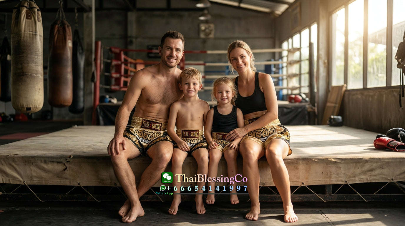 🥊The Warrior’s Glory: Authentic Premium Thai Pattern Muay Thai Shorts – Double-Layered Professional Satin Boxing Trunks, Handcrafted Factory-Direct Export Grade for Adults and Kids (Cream and black Muay Thai shorts)