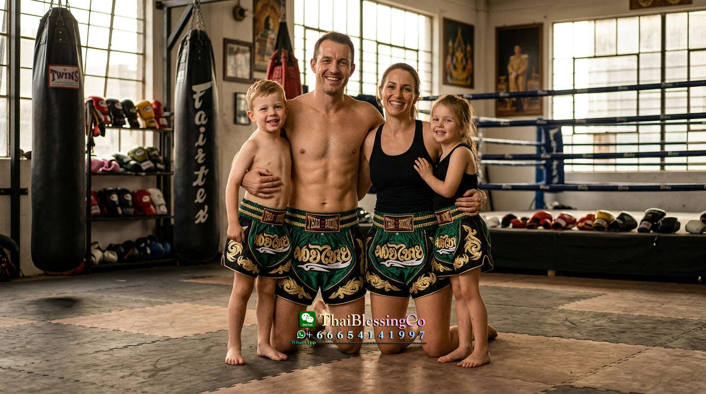 🥊The Warrior’s Glory: Authentic Premium Thai Pattern Muay Thai Shorts – Double-Layered Professional Satin Boxing Trunks, Handcrafted Factory-Direct Export Grade for Adults and Kids (Green and black Muay Thai shorts)