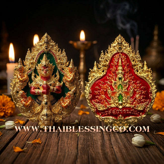 ✨ The "Wessuwanno" Sovereign Gilded Deity: Supreme Cast Buddhist Art — Gold-Plated Bronze with Sacred Longya Enamel — Dual-Consecrated for Infinite Wealth, Absolute Protection, and Royal Command