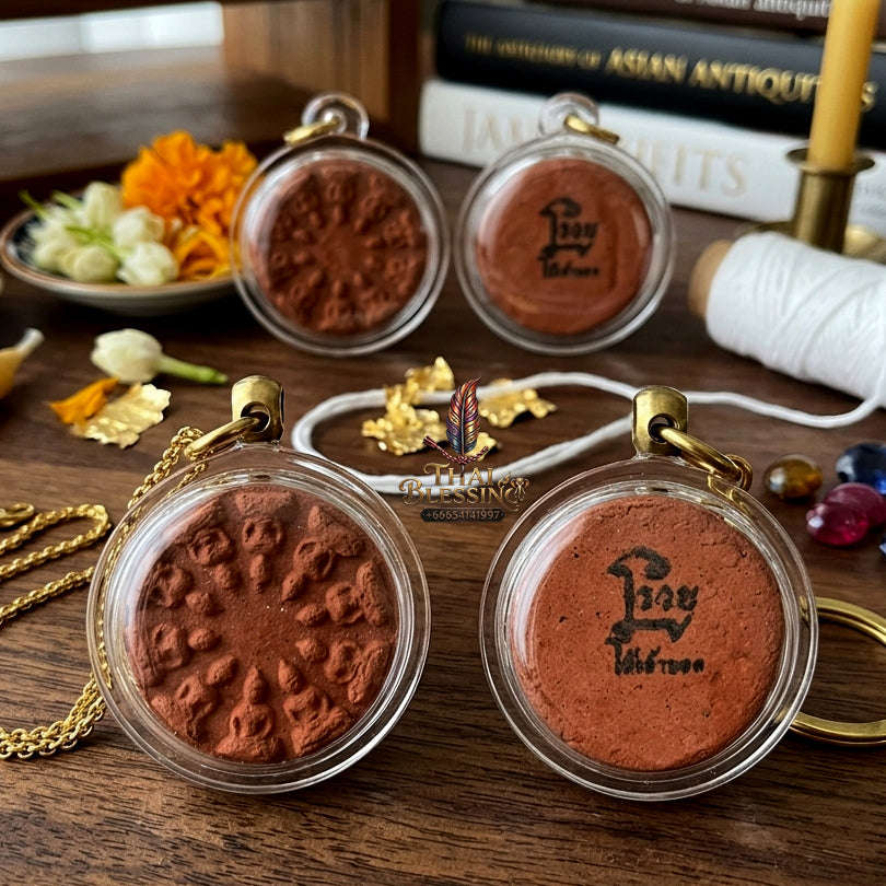 ✨ [The Wheel of Infinite Progress & Divine Protection] Sacred "Phra Ngop Nam Aoi 10-That" (10-Directional Buddha Array) – Hand-Pressed by Phra Ajarn Charin, Wat Sothon Wararam (2022) Thai Blessing Co By RURUECHA