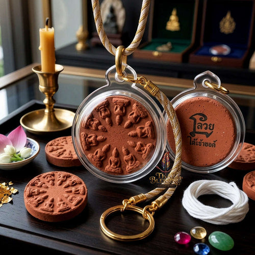✨ [The Wheel of Infinite Progress & Divine Protection] Sacred "Phra Ngop Nam Aoi 10-That" (10-Directional Buddha Array) – Hand-Pressed by Phra Ajarn Charin, Wat Sothon Wararam (2022) Thai Blessing Co By RURUECHA