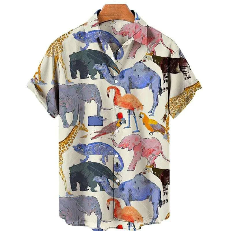 ✨ The Wild Feline Edition: Premium Men’s 3D Angry Cat Hawaiian Shirt – High-Definition Stereo Visual Graphic, Oversized Breathable Summer Tee, Ultra-Realistic Animal Print Short-Sleeve, and Sophisticated Urban-Holiday Performance Shirt (S-5XL) CS2024AQ410