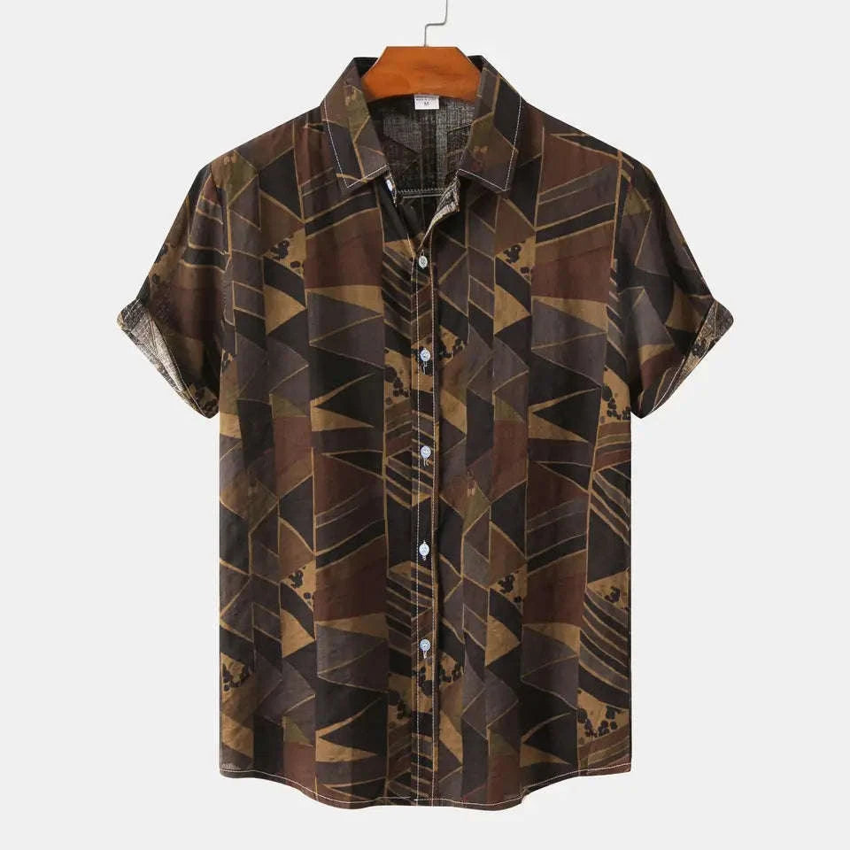 🏝️ The Y2K-Luxe Horizon Hawaiian Shirt: Premium Men’s Oversized Vintage Top – High-Definition Graphic Print, Ultra-Breathable Cooling Fabric, and Signature Harajuku-Style Loose Fit (S-6XL)