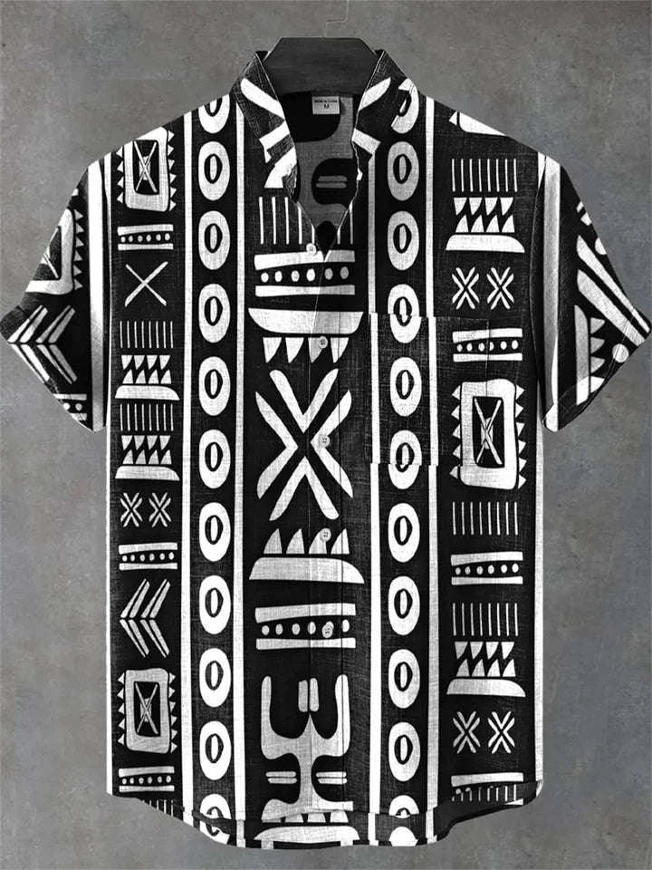 🌊 The Zen-Wave Symmetry Edition: Premium Men’s 3D Graphic Linen Shirt – High-Definition Symmetrical Wave Print, Breathable Organic Cotton-Linen Blend, and Sophisticated Modern-Fit Summer Button-Down