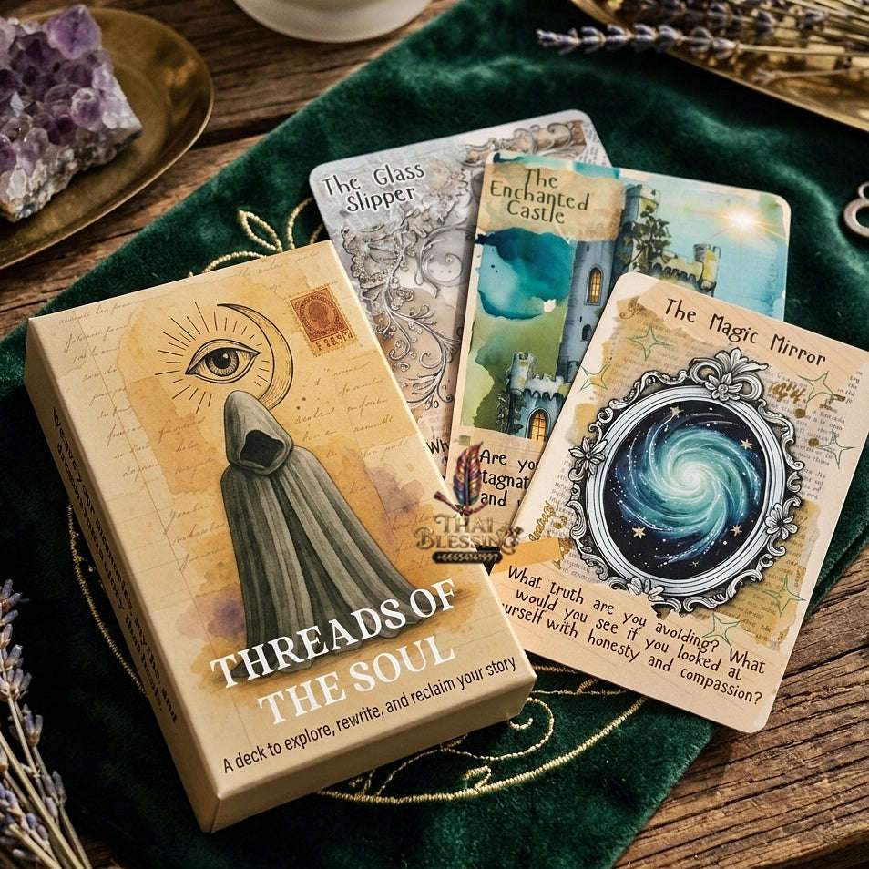 Threads of The Soul Oracle Deck (50 Exquisite Cards) - Journaling Prompt & Self Reflection Edition for Personal Growth, Healing, Story Reclamation & Intuitive Guidance