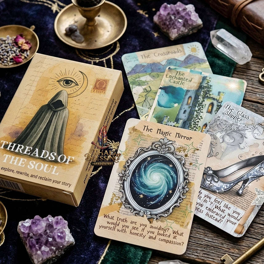 Threads of The Soul Oracle Deck (50 Exquisite Cards) - Journaling Prompt & Self Reflection Edition for Personal Growth, Healing, Story Reclamation & Intuitive Guidance