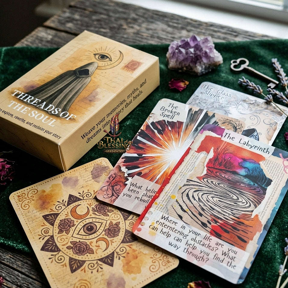 Threads of The Soul Oracle Deck (50 Exquisite Cards) - Journaling Prompt & Self Reflection Edition for Personal Growth, Healing, Story Reclamation & Intuitive Guidance