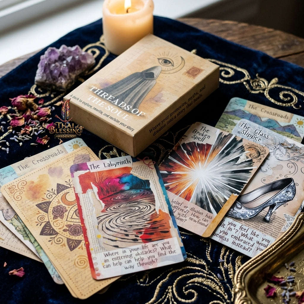 Threads of The Soul Oracle Deck (50 Exquisite Cards) - Journaling Prompt & Self Reflection Edition for Personal Growth, Healing, Story Reclamation & Intuitive Guidance