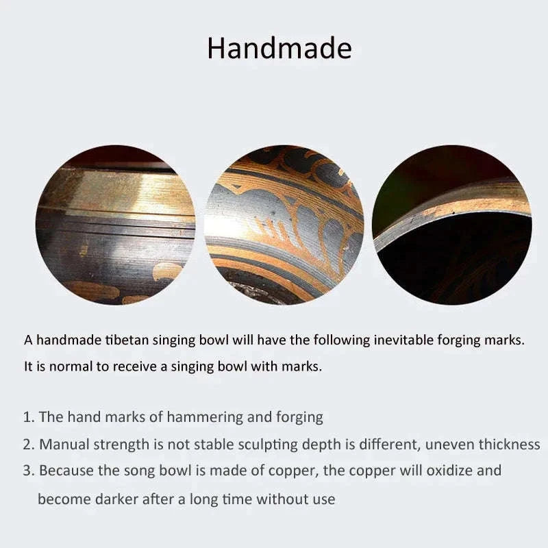 🔔 Tibetan Singing Bowl Set Sound Bowls Meditation Nepal Music Bowl Buddhism for Meditation Yoga Stress Relief Tibet Copper Bowl