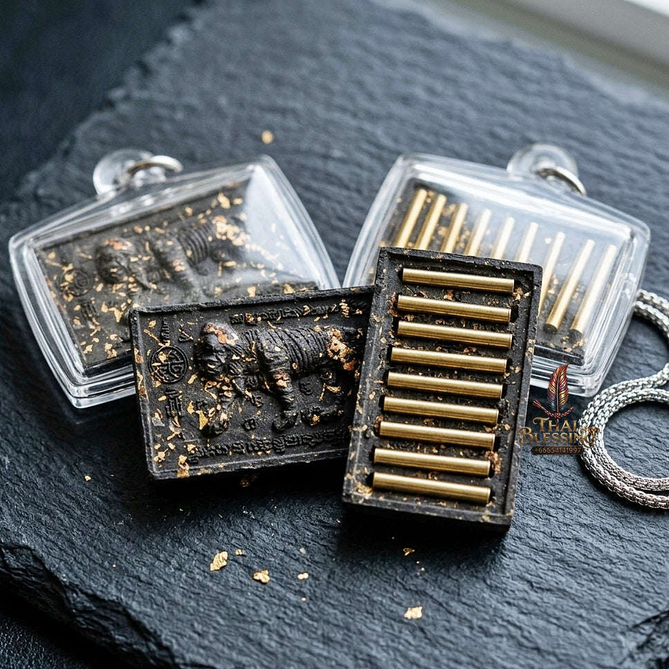 Tiger Maiden Pendant Thai Amulet Protection talisman good luck charm spiritual jewelry Sacred Tiger Maiden Sorcery & Ancient Lanna Mysticism Phaya Saming Nari Thai Blessing Co By RURUECHA