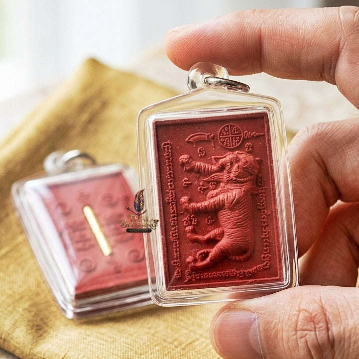 Tiger Maiden Pendant Thai Amulet Protection talisman good luck charm spiritual jewelry Sacred Tiger Maiden Sorcery & Sacred Red Rooster Herb Powder Phaya Saming Nari Sacred Wan Kai Dang