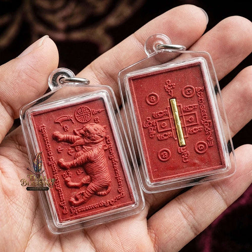 Tiger Maiden Pendant Thai Amulet Protection talisman good luck charm spiritual jewelry Sacred Tiger Maiden Sorcery & Sacred Red Rooster Herb Powder Phaya Saming Nari Sacred Wan Kai Dang Thai Blessing Co By RURUECHA