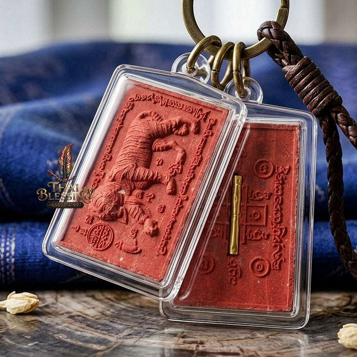 Tiger Maiden Pendant Thai Amulet Protection talisman good luck charm spiritual jewelry Sacred Tiger Maiden Sorcery & Sacred Red Rooster Herb Powder Phaya Saming Nari Sacred Wan Kai Dang