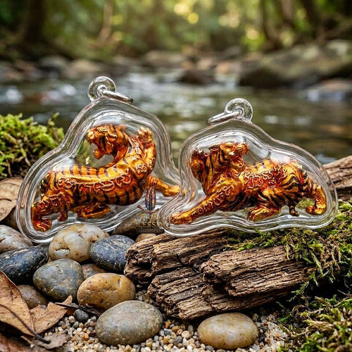 Tiger Pendant Thai Amulet Protection talisman good luck charm spiritual jewelry Sovereign Back-Glancing Tiger Magnetism & Unstoppable Protection Suea Liao Liang Thai Blessing Co By RURUECHA