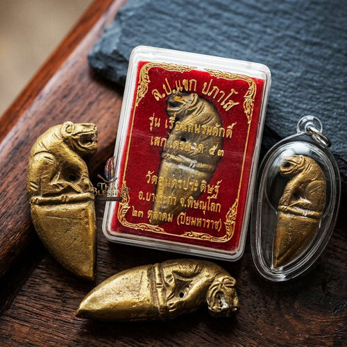 Tiger Pendant Thai Amulet Protection talisman good luck charm spiritual jewelry Sovereign Status Elevation & Impenetrable Defense Khiao Suea Tiger Fang Promotion Edition Thai Blessing Co By RURUECHA