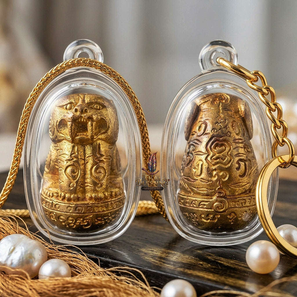 Tiger Pendant Thai Amulet Protection talisman good luck charm spiritual jewelry Sovereign Tiger Dominance & Impenetrable Defense Phaya Suea Maha Barami Thai Blessing Co By RURUECHA