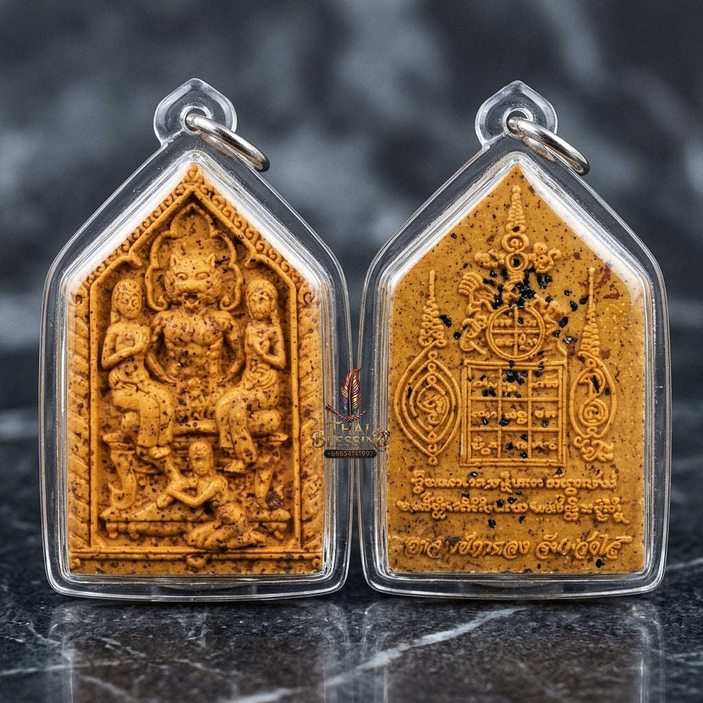 Tiger Pendant Thai Amulet Protection talisman good luck charm spiritual jewelry Sovereign Tigress Charm & Inexhaustible Wealth Multiplication Suea Phuying Saming Chao Sane Thai Blessing Co By RURUECHA