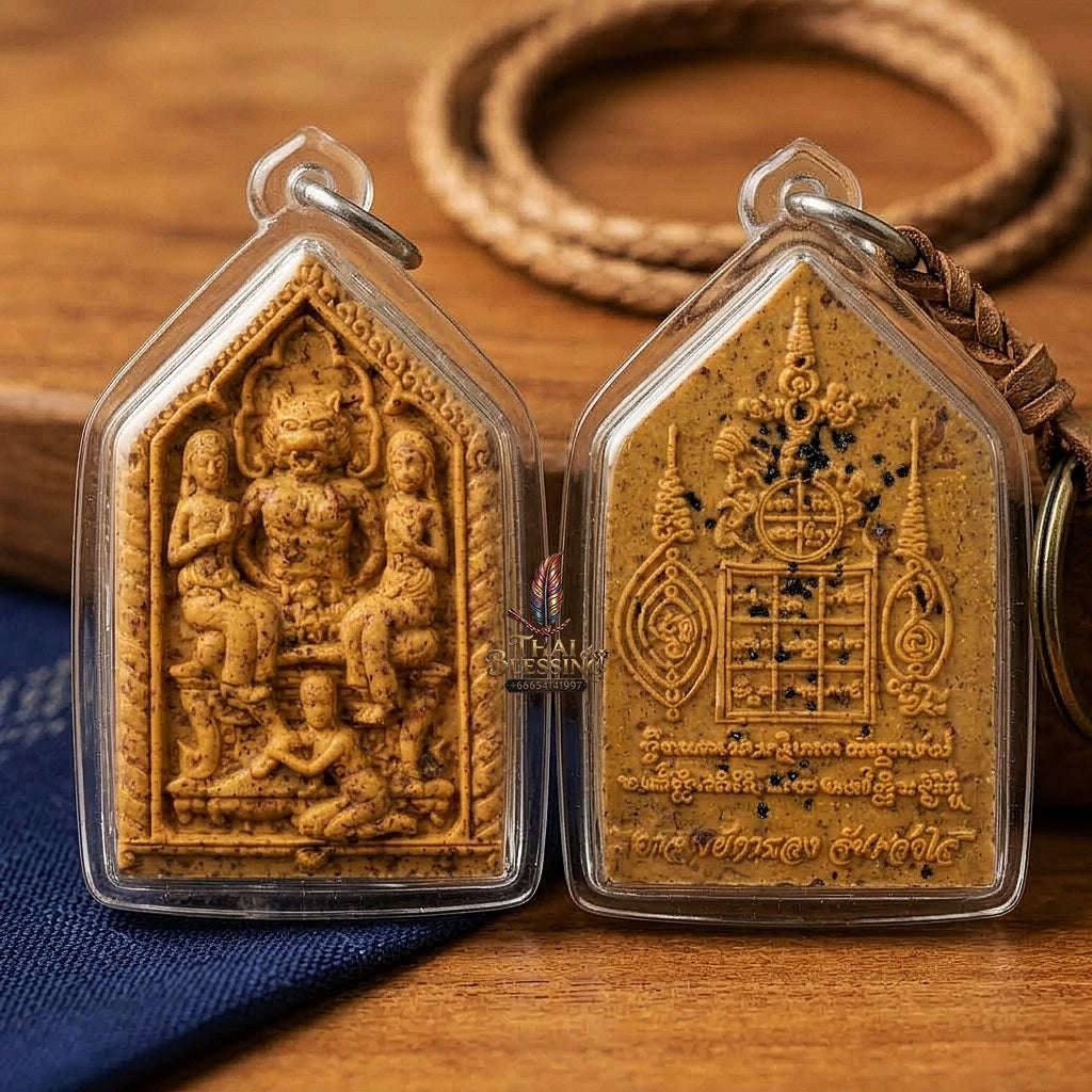 Tiger Pendant Thai Amulet Protection talisman good luck charm spiritual jewelry Sovereign Tigress Charm & Inexhaustible Wealth Multiplication Suea Phuying Saming Chao Sane Thai Blessing Co By RURUECHA