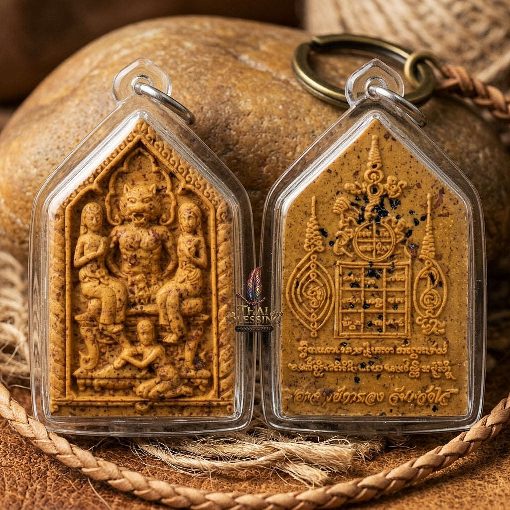 Tiger Pendant Thai Amulet Protection talisman good luck charm spiritual jewelry Sovereign Tigress Charm & Inexhaustible Wealth Multiplication Suea Phuying Saming Chao Sane Thai Blessing Co By RURUECHA