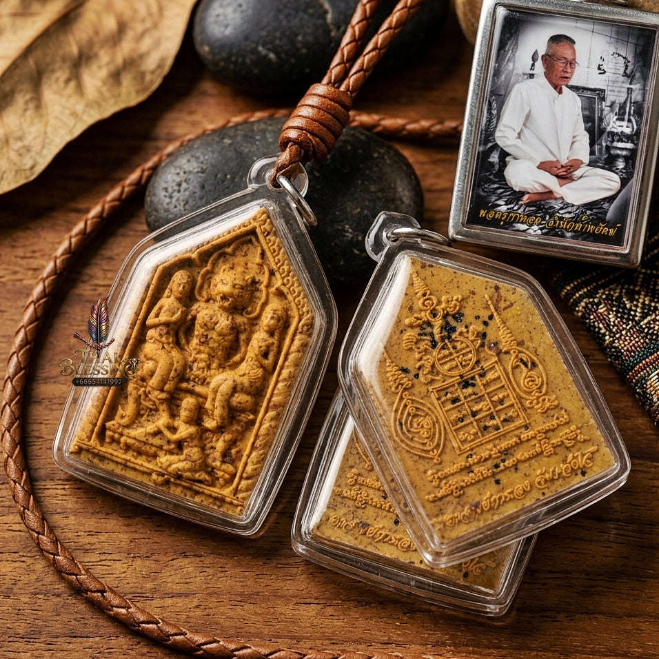 Tiger Pendant Thai Amulet Protection talisman good luck charm spiritual jewelry Sovereign Tigress Charm & Inexhaustible Wealth Multiplication Suea Phuying Saming Chao Sane Thai Blessing Co By RURUECHA