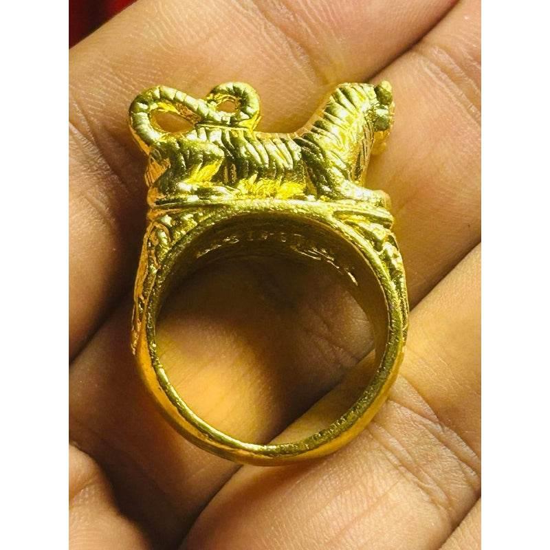Tiger Wealth Protection Ring - Authentic Thai Amulet for Abundance and Prosperity