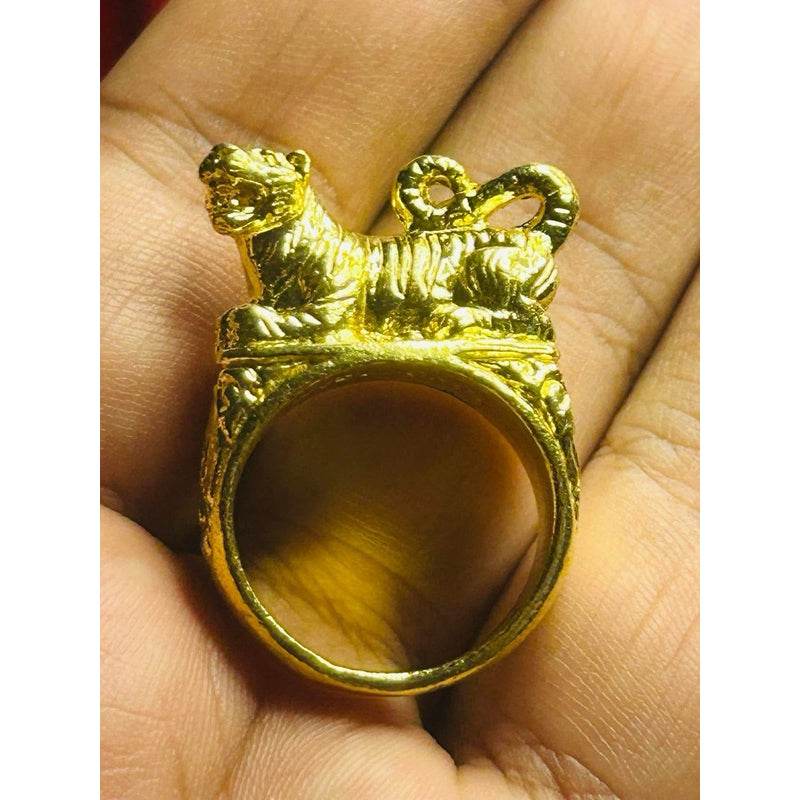 Tiger Wealth Protection Ring - Thai Amulet One-Sake.com Default Title Default Title-