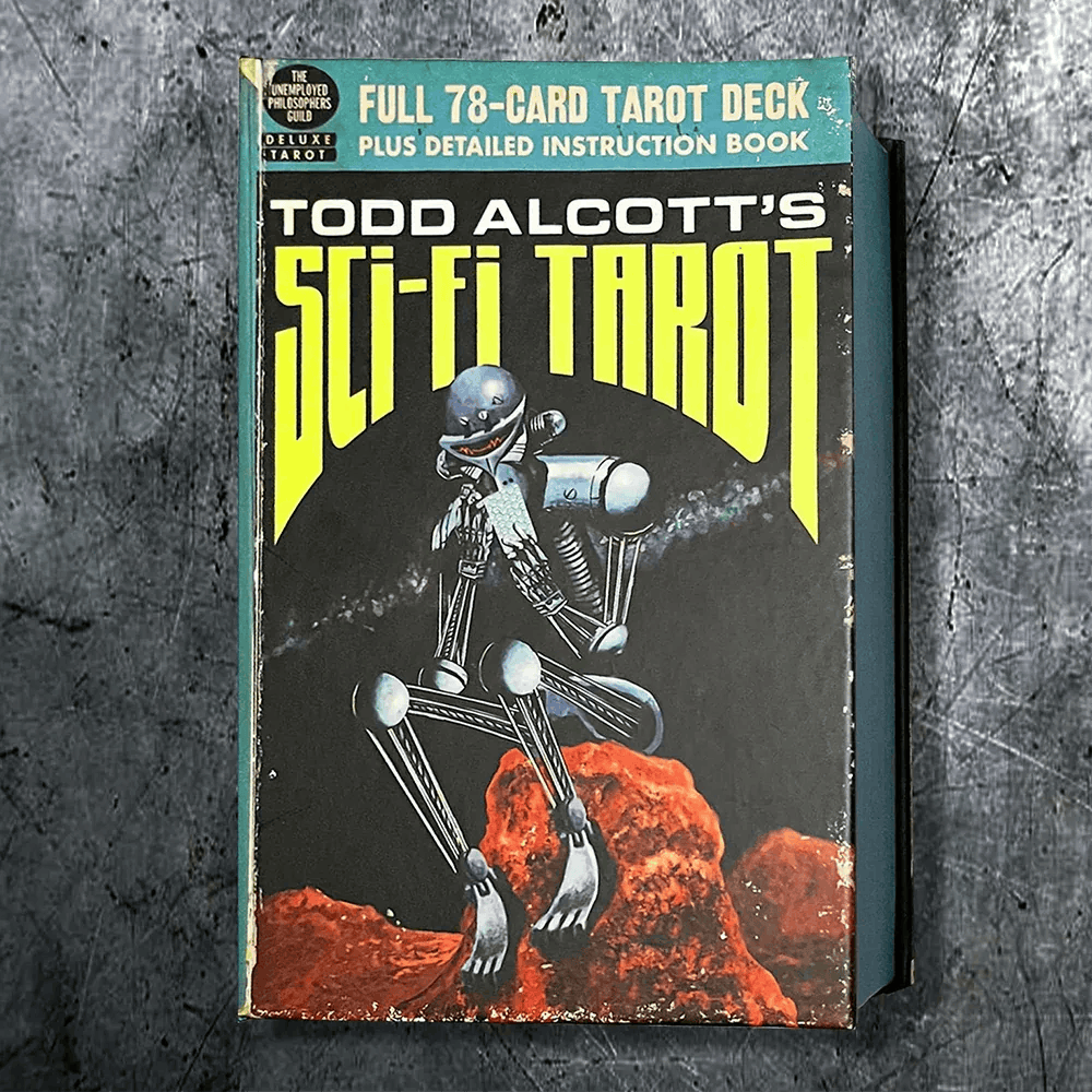🚀 Todd Alcott's Sci-Fi Tarot Deck – 78 Cards Rider Waite Inspired Futuristic Space-Age Art Compact 10.3 x 6 cm Includes Divination Guidebook