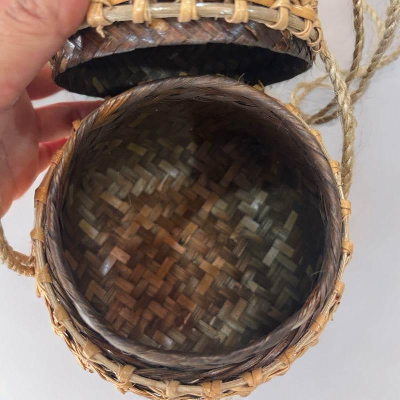 Traditional Thai Storage Box - Handcrafted Lanna Woven Style