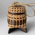 Traditional Thai Storage Box - Handcrafted Lanna Woven Style น้ำตาล