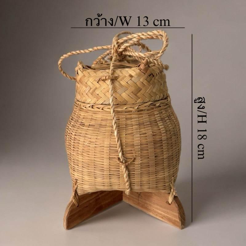 Traditional Thai Storage Box - Handcrafted Lanna Woven Style