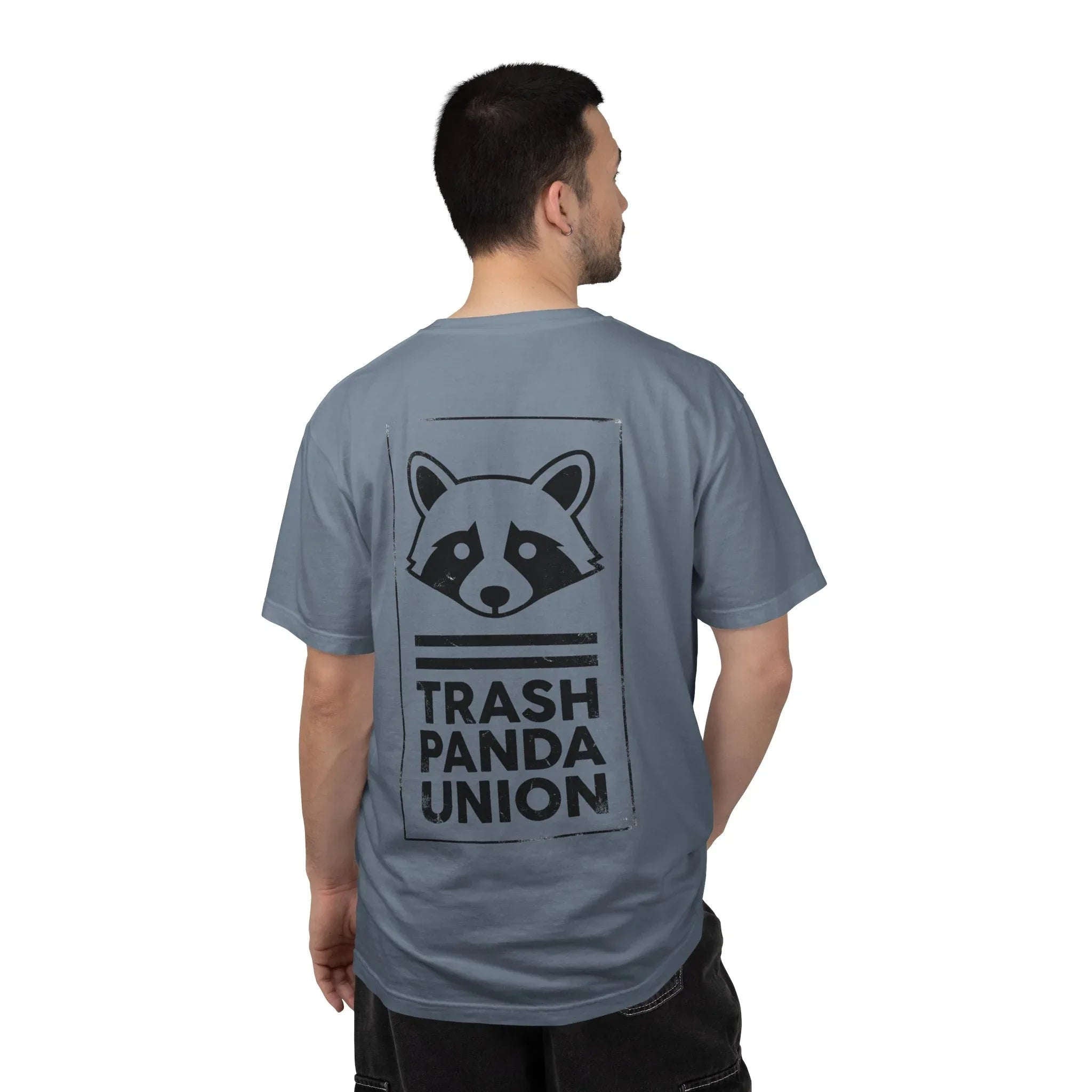 Trash Panda Union Raccoon Shirt, Funny Animal Humor Tee, Raccoon Graphic T-Shirt, Meme Streetwear Gift, Black and White Blue Jean