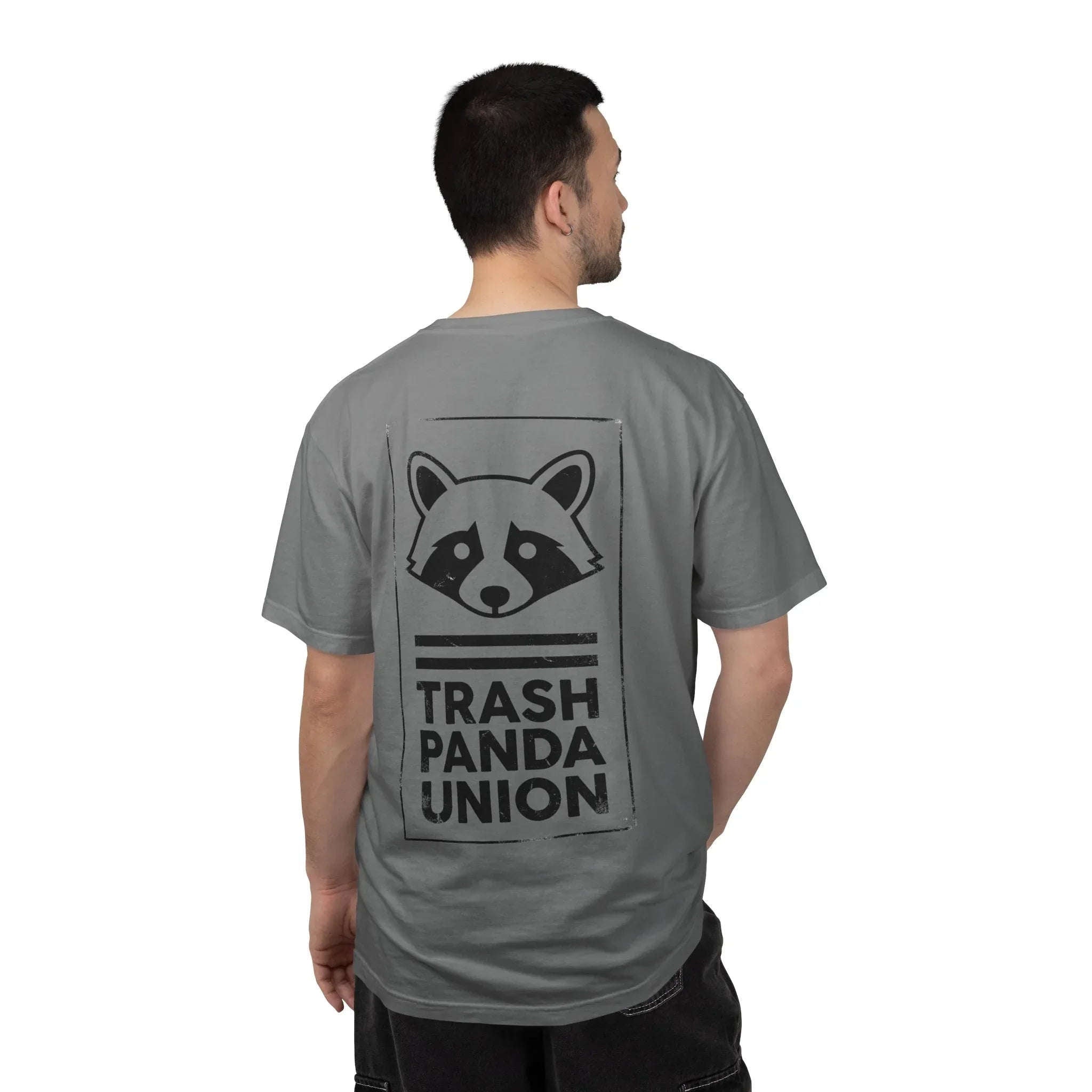 Trash Panda Union Raccoon Shirt, Funny Animal Humor Tee, Raccoon Graphic T-Shirt, Meme Streetwear Gift, Black and White Grey
