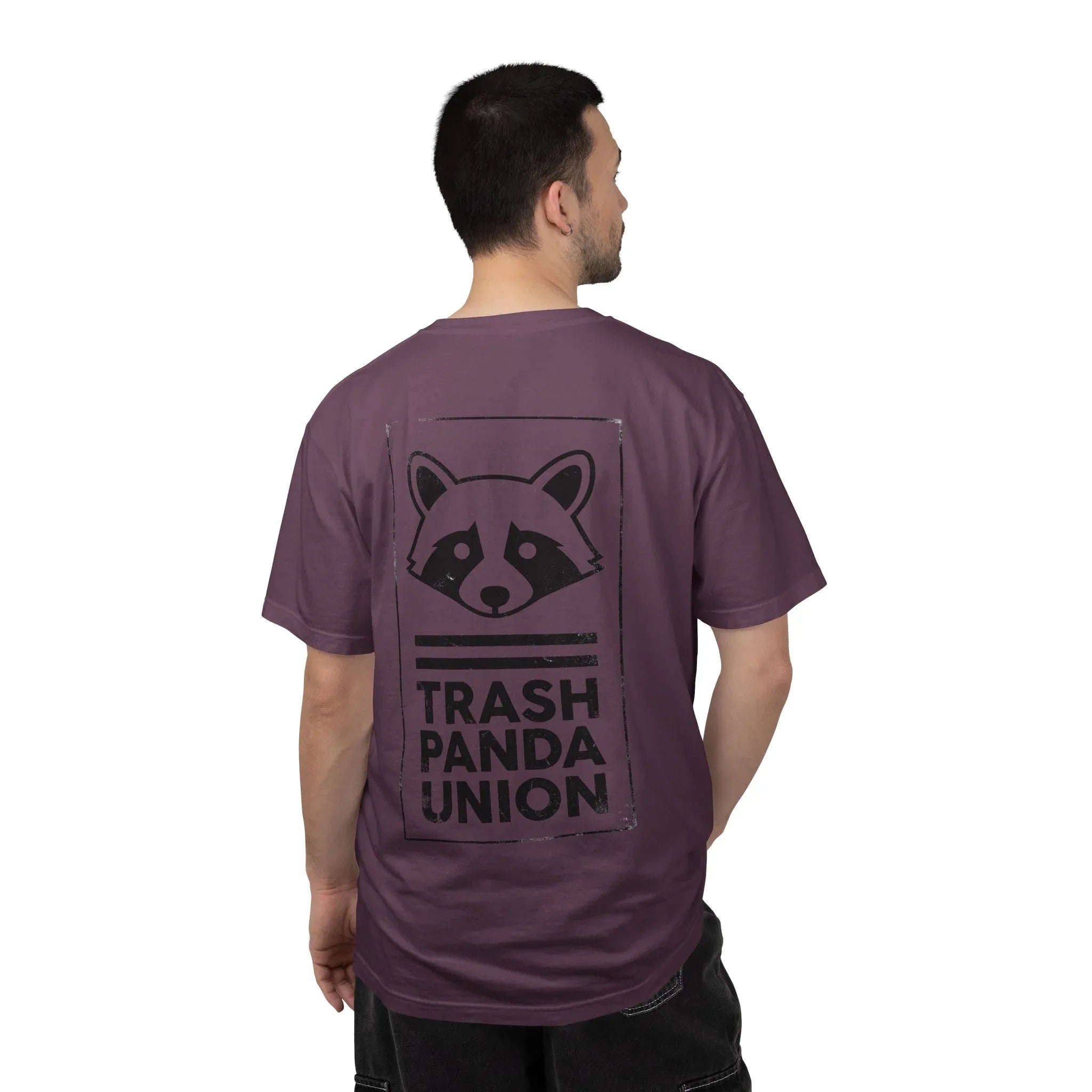 Trash Panda Union Raccoon Shirt, Funny Animal Humor Tee, Raccoon Graphic T-Shirt, Meme Streetwear Gift, Black and White Berry M