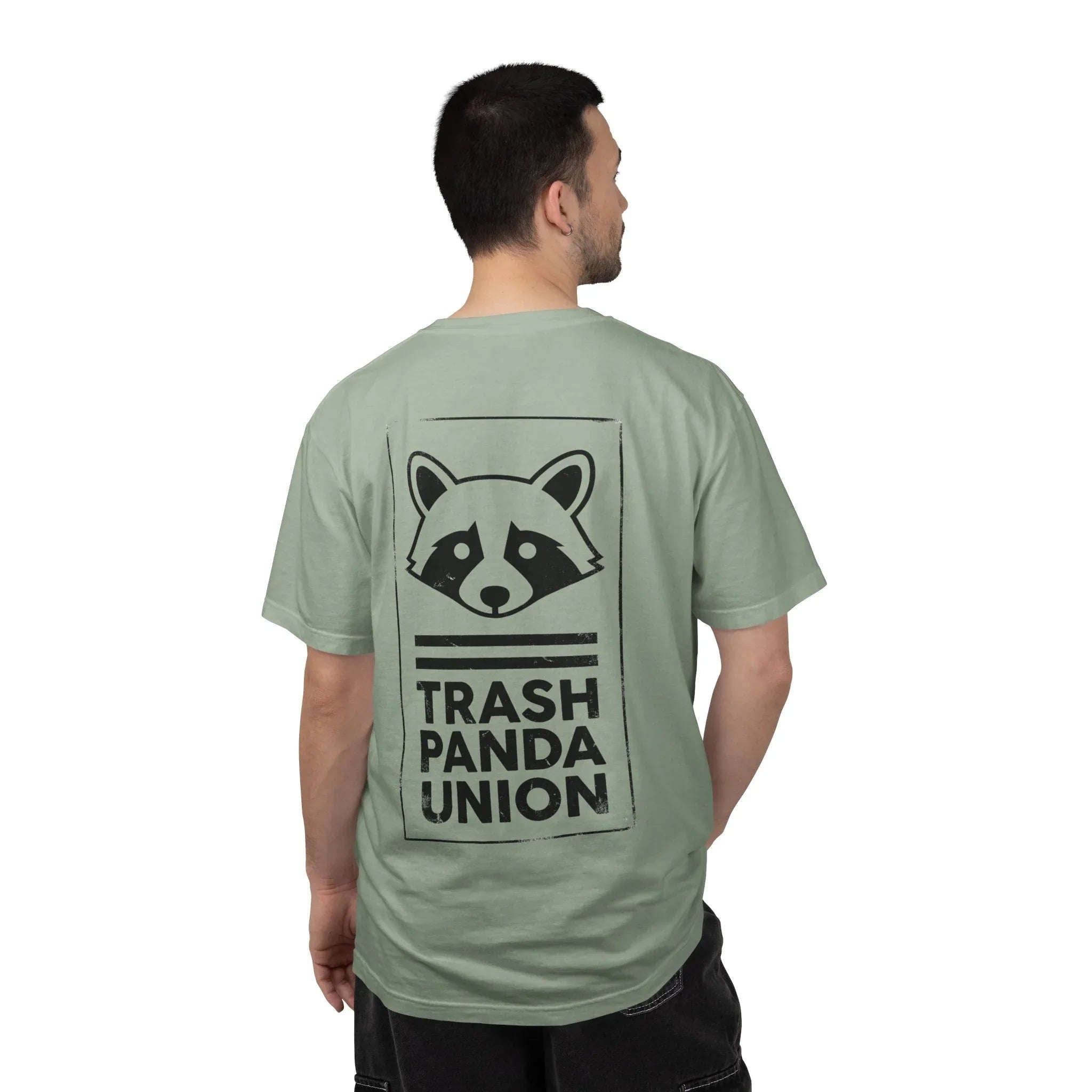 Trash Panda Union Raccoon Shirt, Funny Animal Humor Tee, Raccoon Graphic T-Shirt, Meme Streetwear Gift, Black and White Bay