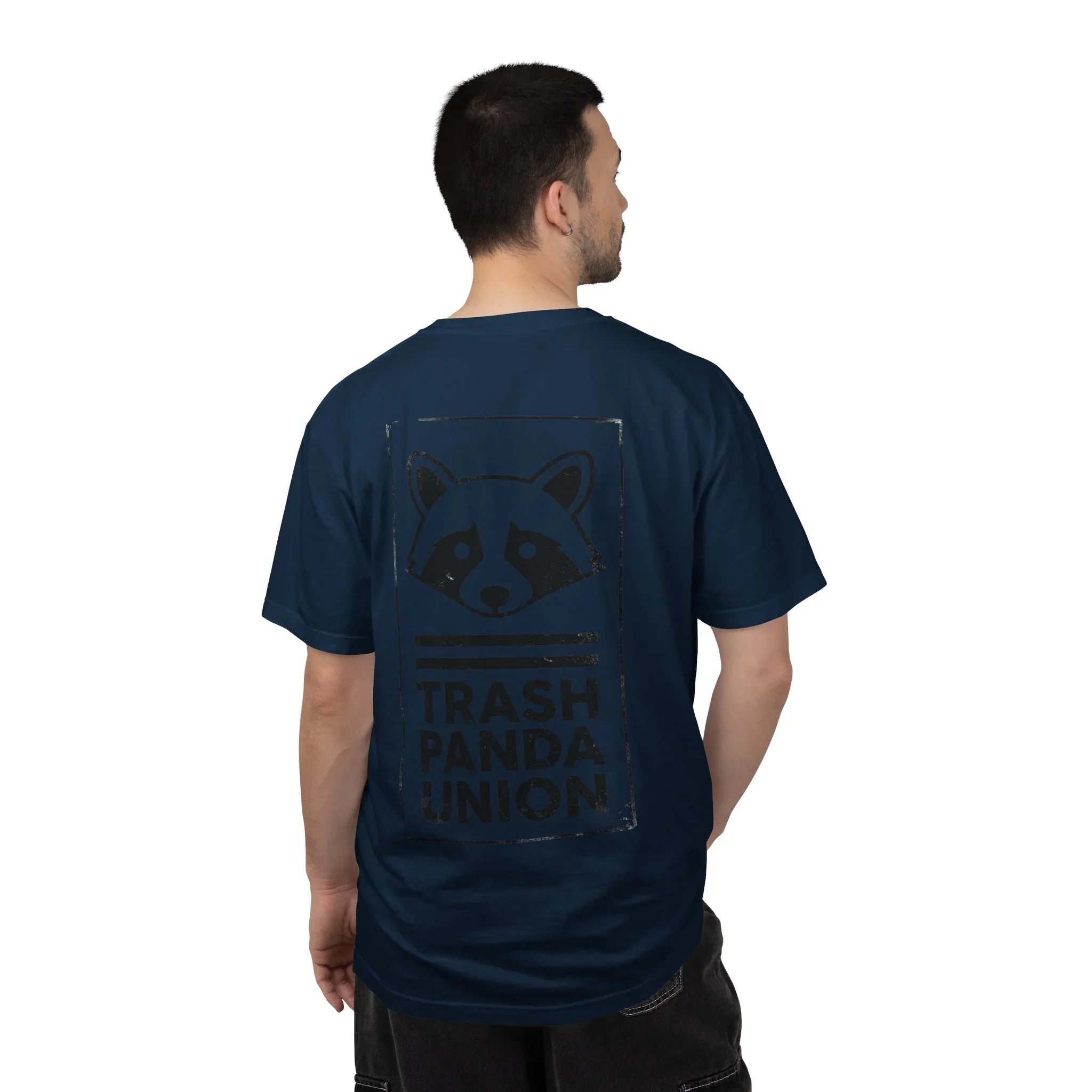 Trash Panda Union Raccoon Shirt, Funny Animal Humor Tee, Raccoon Graphic T-Shirt, Meme Streetwear Gift, Black and White True Navy