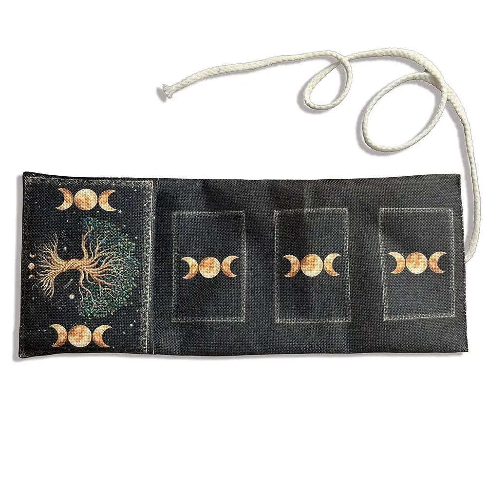 🌟 Tree of Life MoonTarot Storage Pouch & Tarot Cards Set – Elegant Mystical Flowers & Plants Design for Astrological Divination ZBD(102) 1PC