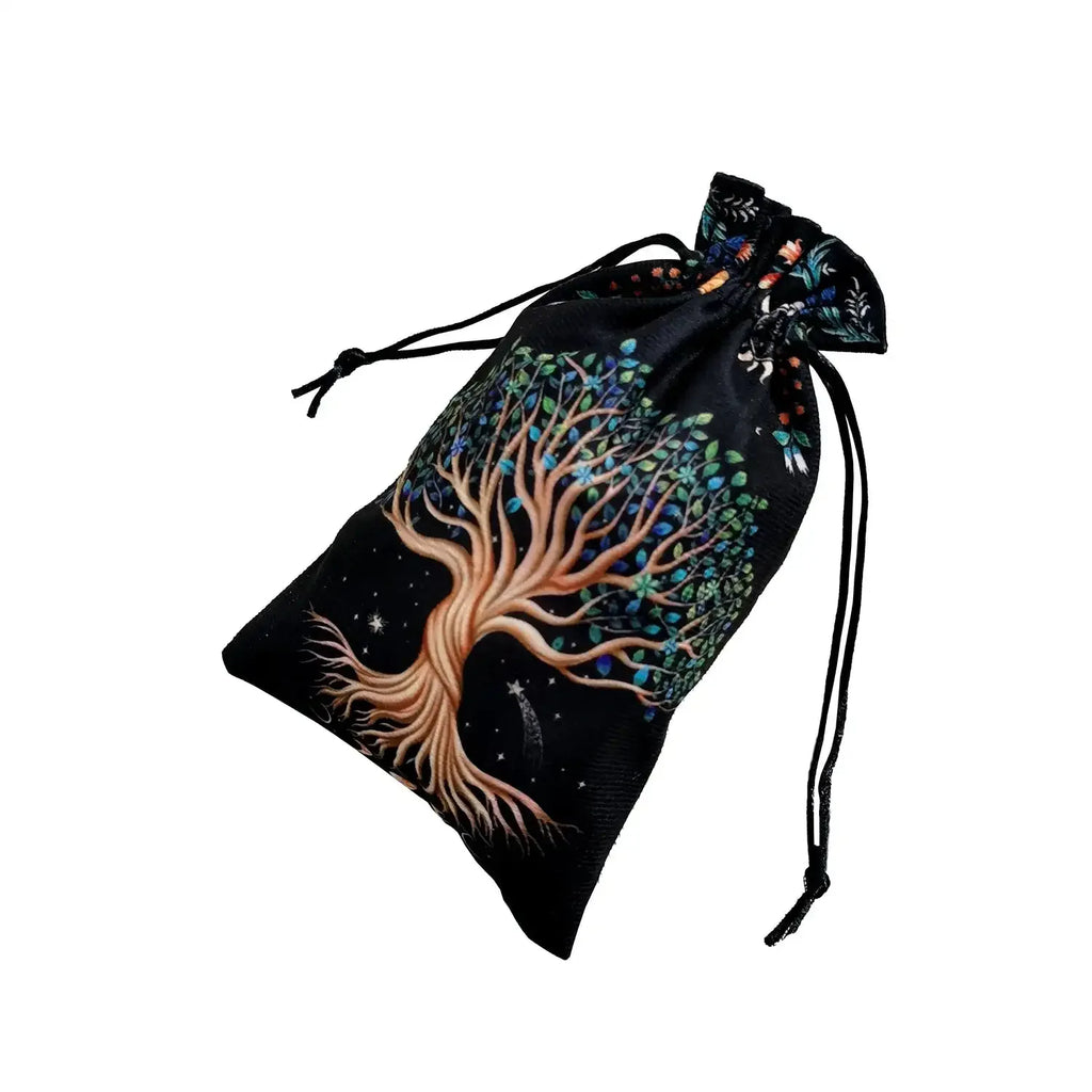 🌳Tree of Life Tarot Tablecloth – Premium 29x29 Inch Velvet Altar Cloth with Mystical Design + Free Tarot Card Bag