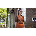 Trendy Cotton Two-Piece Set - Mandarin Collar Top & Pleated Skirt in 3 Colors | Available Separates ส้มอิฐ
