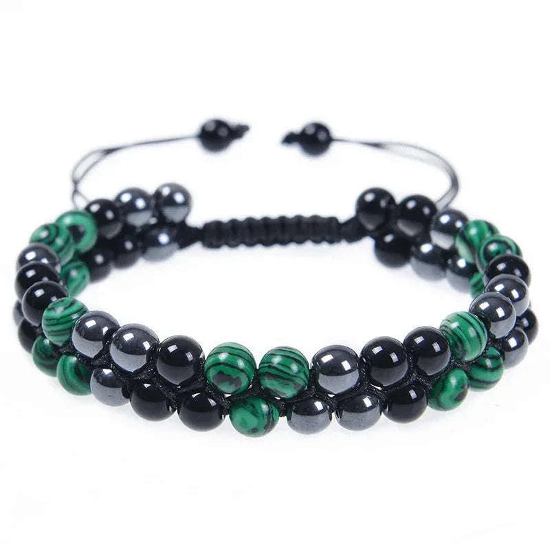 🛡️ Triple Protection Bracelet: Tiger Eye, Black Obsidian & Hematite 8mm Beads – Ultimate Energy Shield, Grounding & Healing Crystal Bangle for Men & Women 6MM Bead Bracelet-21