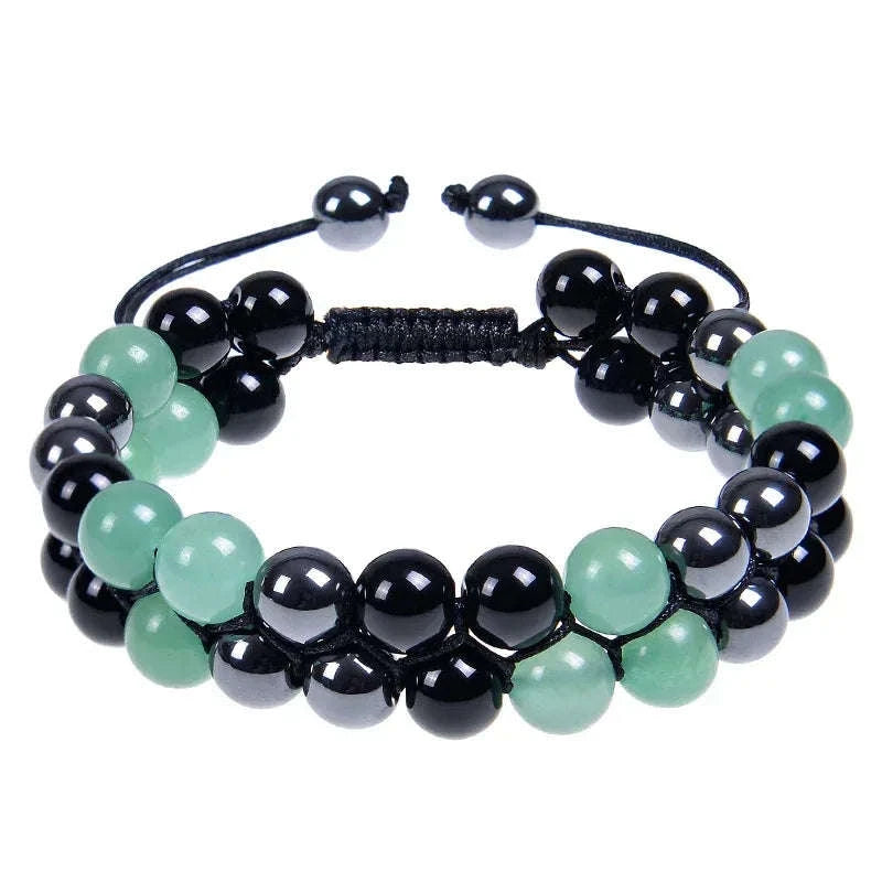 🛡️ Triple Protection Bracelet: Tiger Eye, Black Obsidian & Hematite 8mm Beads – Ultimate Energy Shield, Grounding & Healing Crystal Bangle for Men & Women 8MM Bead Bracelet-22