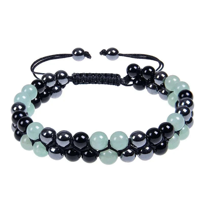 🛡️ Triple Protection Bracelet: Tiger Eye, Black Obsidian & Hematite 8mm Beads – Ultimate Energy Shield, Grounding & Healing Crystal Bangle for Men & Women 6MM Bead Bracelet-23