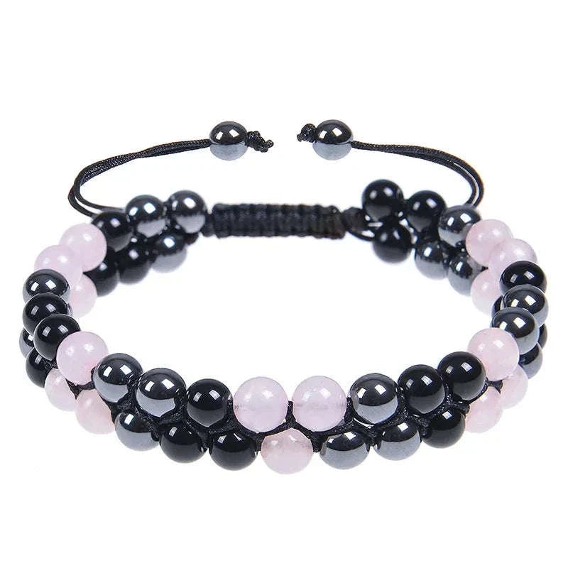 🛡️ Triple Protection Bracelet: Tiger Eye, Black Obsidian & Hematite 8mm Beads – Ultimate Energy Shield, Grounding & Healing Crystal Bangle for Men & Women 6MM Bead Bracelet-25