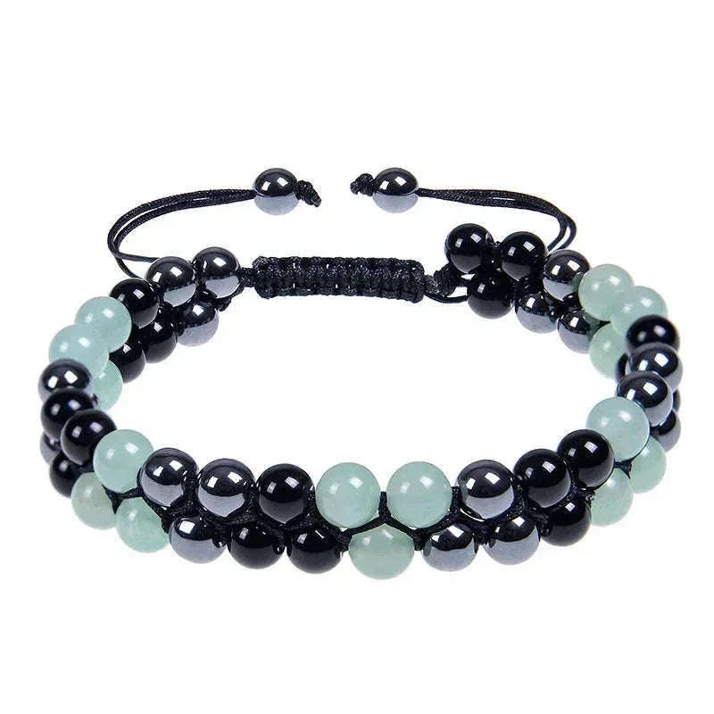 🛡️ Triple Protection Bracelet: Tiger Eye, Black Obsidian & Hematite 8mm Beads – Ultimate Energy Shield, Grounding & Healing Crystal Bangle for Men & Women 6MM Bead Bracelet-23