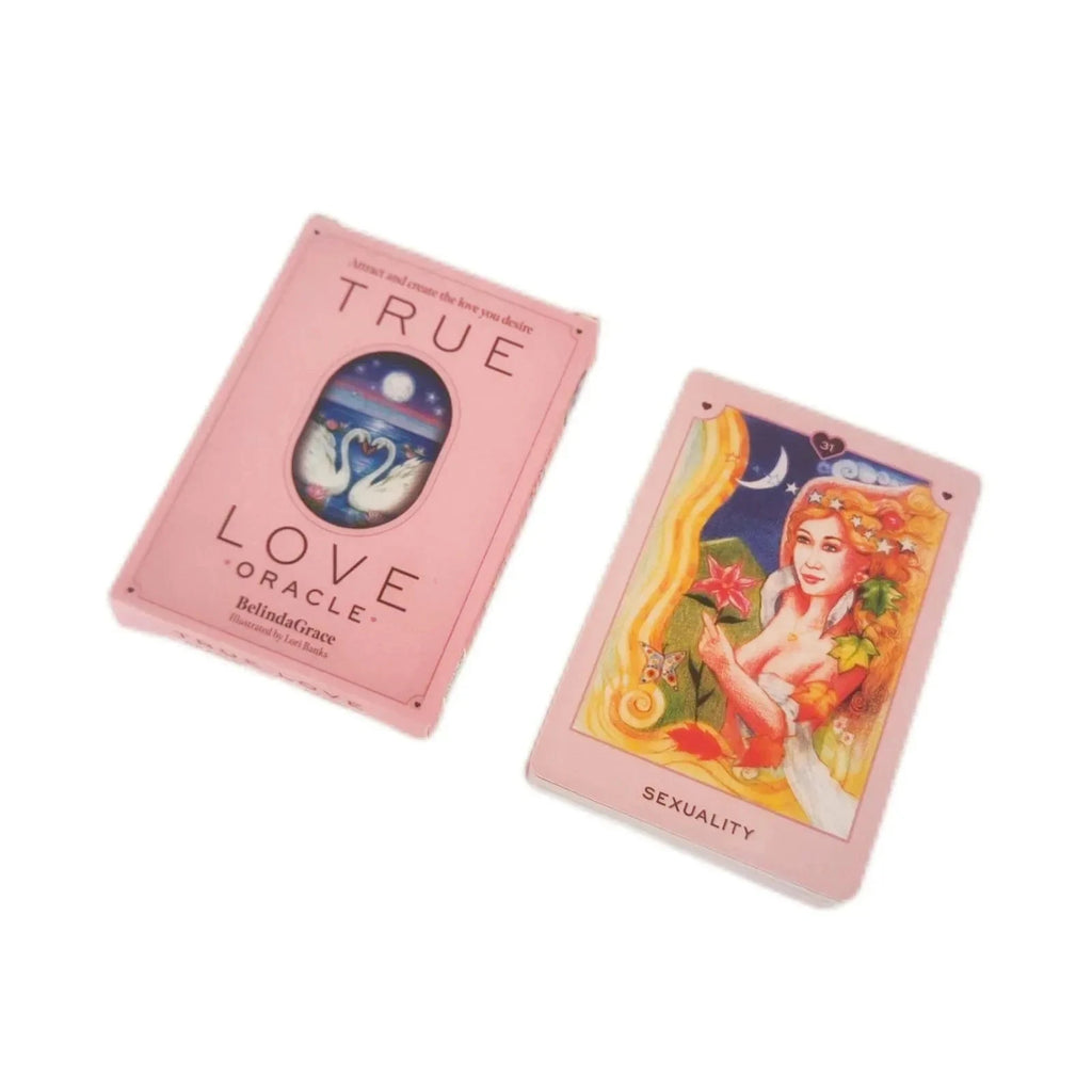 True Love Oracle Cards – 36-Card English Deck with Guidebook, Premium Gilded Poker Paper for Family Party, Prophecy, and Divination Board Games
