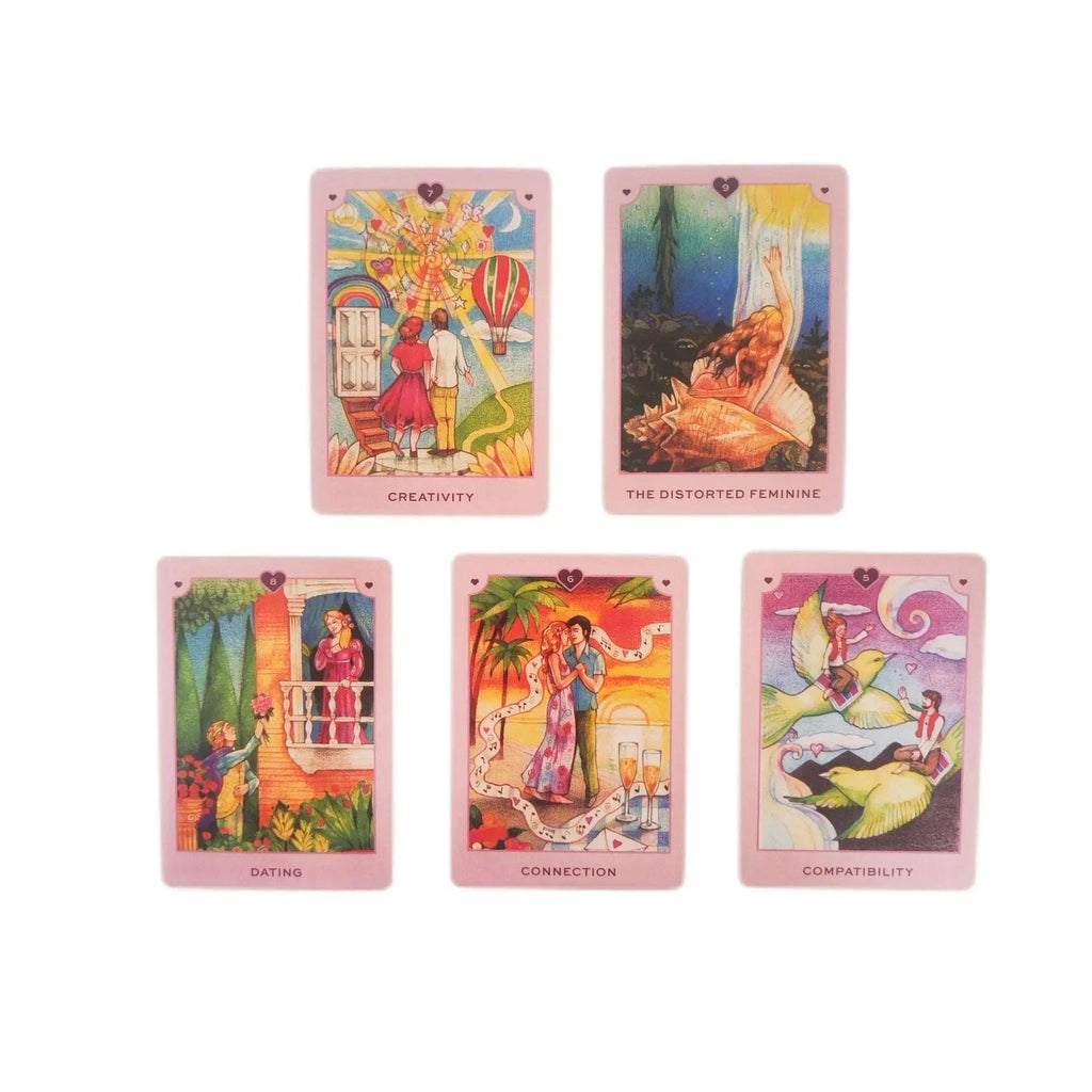 True Love Oracle Cards – 36 Gilded Cards with 96-Page Guidebook for Love Divination and Family Party Games