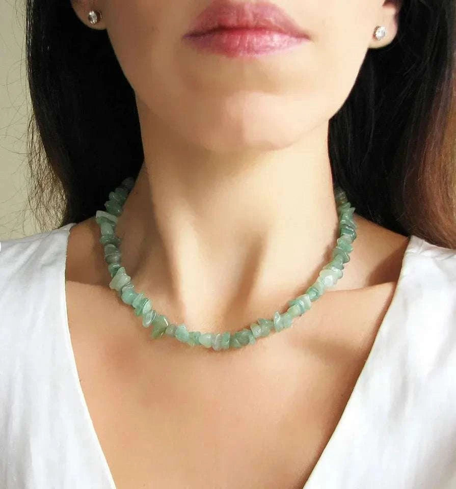✨ Turquoise Crystal Beaded Necklace – Perfect 11th Anniversary Gift for Wife – December Birthstone & Chakra Chip Choker