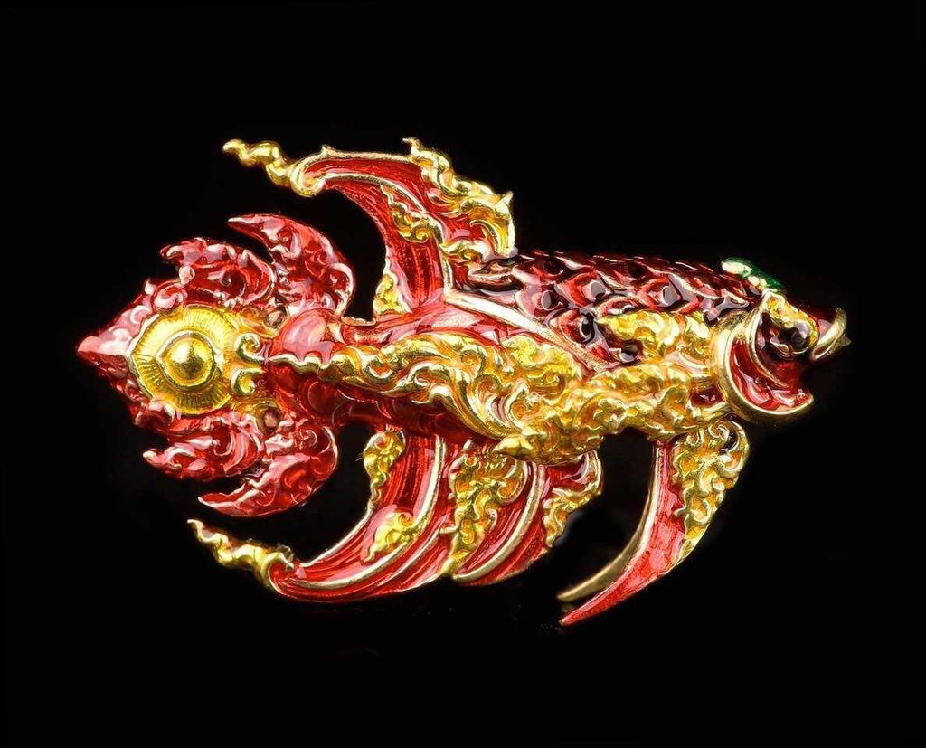Ultimate Betta Fish Charm for Prosperity and Spiritual Protection by Luang Pu Yun
