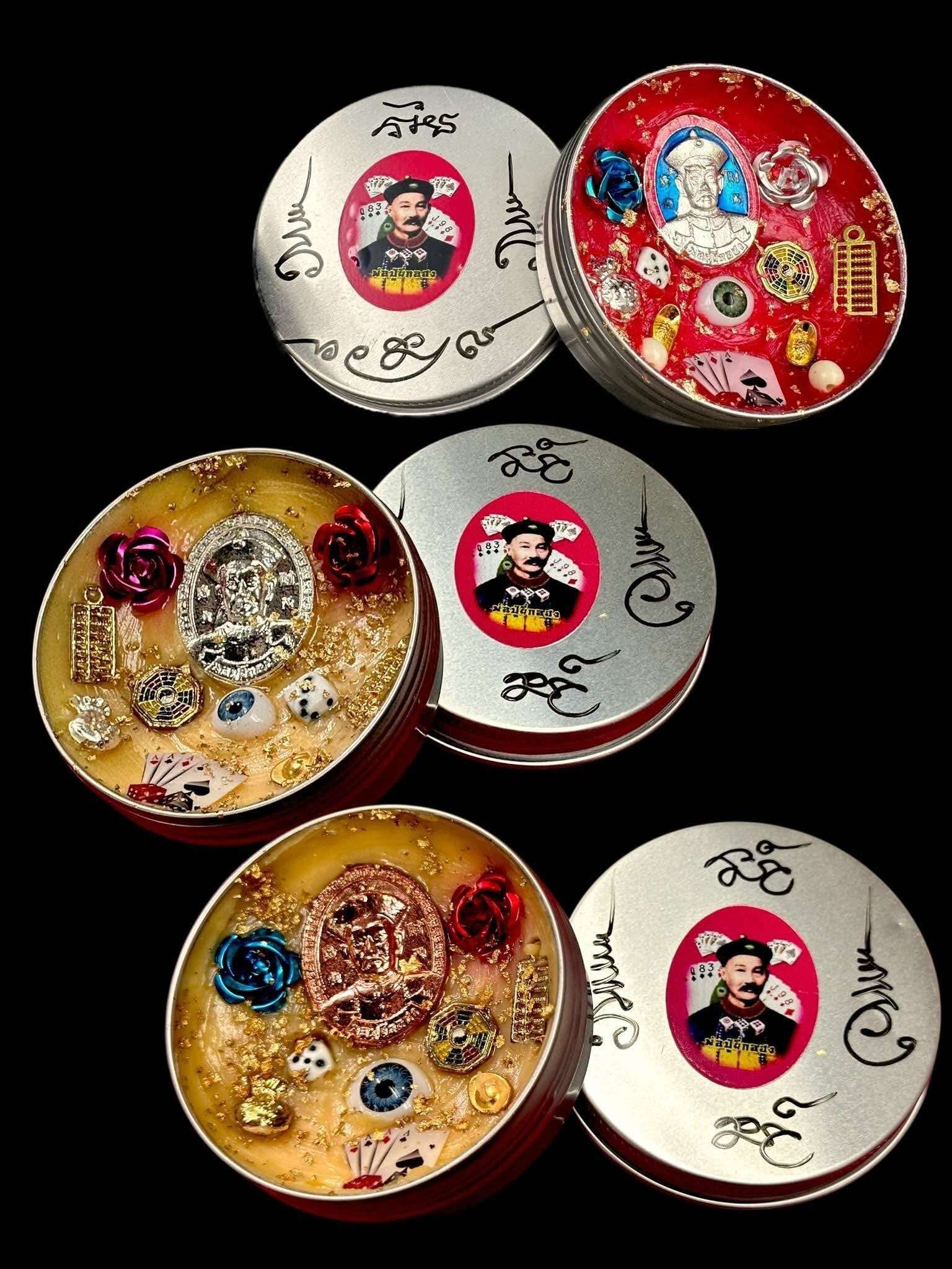 Ultimate Yellow Yi Kor Hong Wax Balm for Love & Success by Kruba Baeng Thanuttamo – Metta Maha Niyom Blessings for Prosperity & Protection