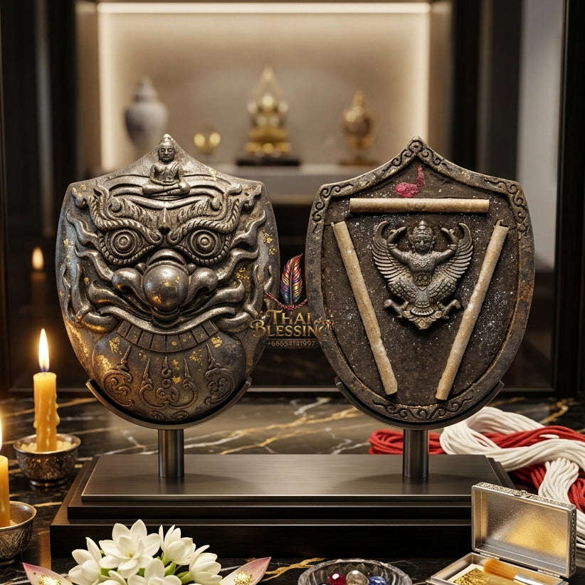 ✨ [Ultimate Wealth & Elevation] Sacred Phra Rahu "Destiny-Support" Occult-Metal Talisman – Garuda-Blessed by Luang Pu Nen Kaew (2012 Rare Relic) Thai Blessing Co By RURUECHA