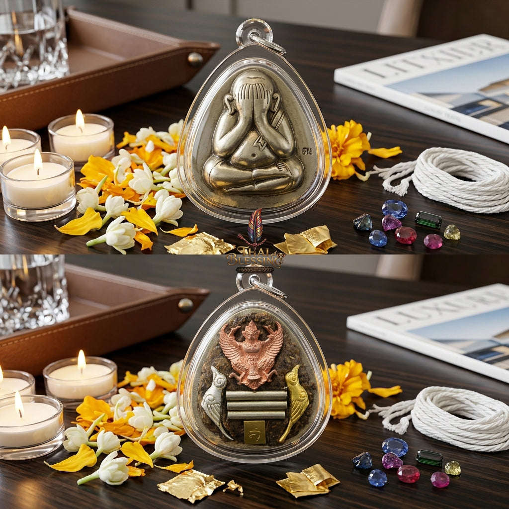 ✨ [Ultimate Wealth Magnet] Sacred Phra Pit Ta "Thung Setthi" Polished Alpaca Talisman – Master-Blessed by Luang Pu Nen Kaew (2013 Rare Relic) Thai Blessing Co By RURUECHA